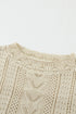 Crochet Lace Pointelle Knit Sweater